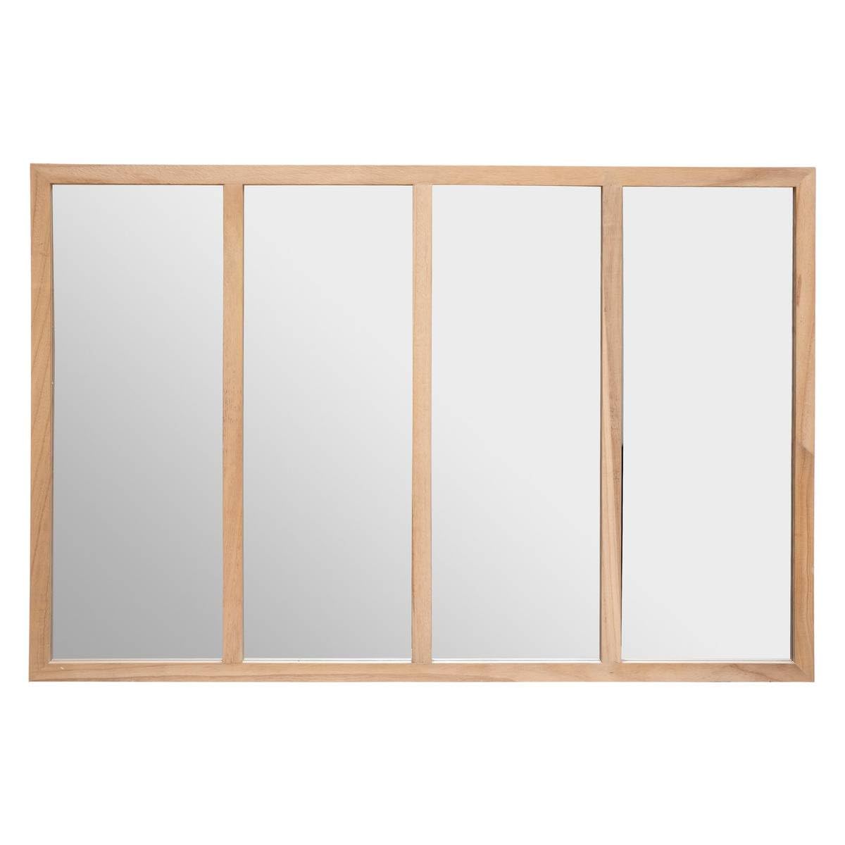 Atmosphera - Miroir d'atelier Nae - Bois 116x76 cm