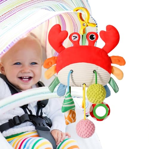 Image of SNOWIE Soft Hanging Toy New Born Baby Toys 0-3 Months Cartoon Plush Crab