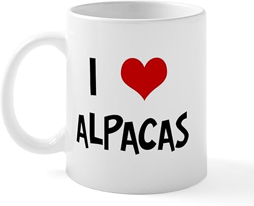 CafePress I Love Alpacas - Taza de café, diseño con texto "I Love Alpacas"