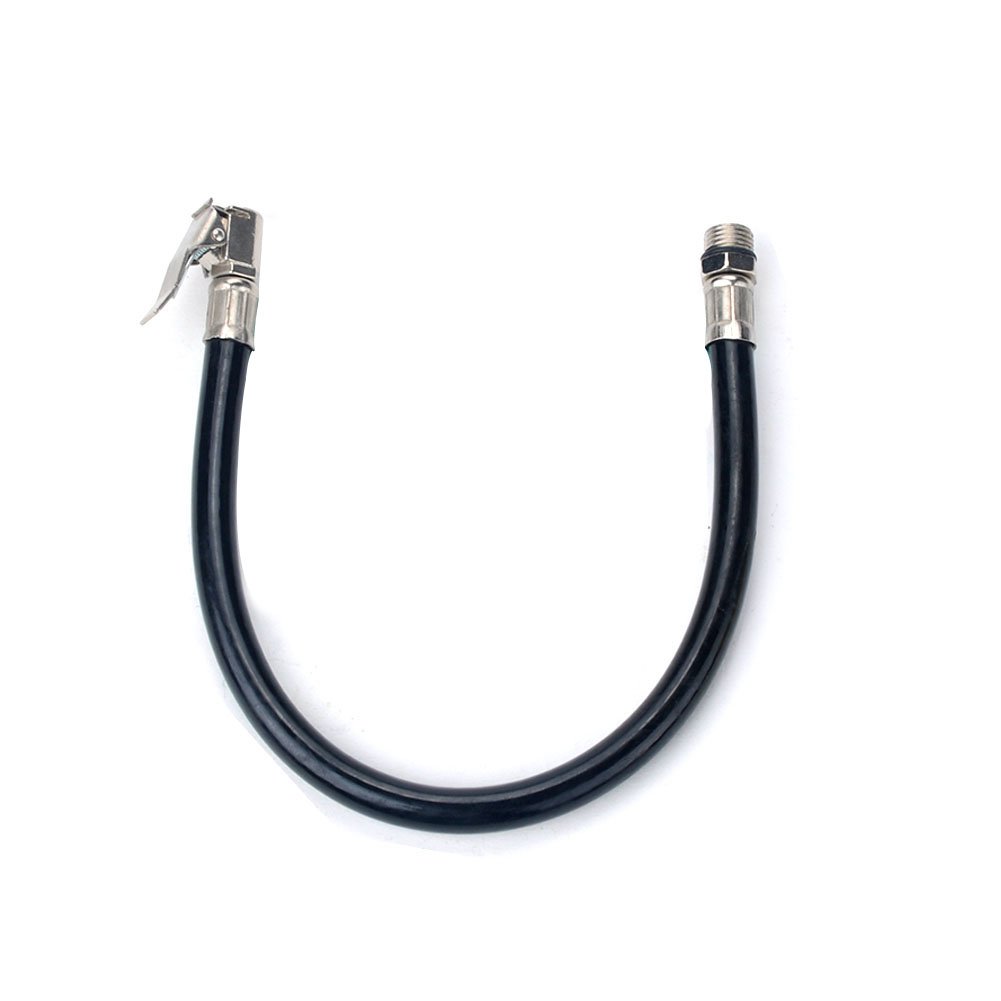 Tuyau de remplacement pour pistolets de gonflage de pneus, tuyau en caoutchouc pour pompe à air pour pneus, tuyau d’air pour moto et voiture (comme illustré)