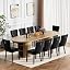Table With 10 Black Chairs
