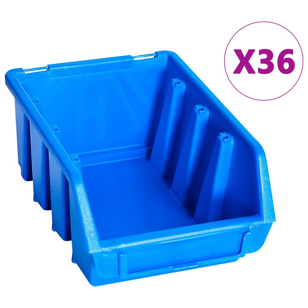 Kit de Cajas de almacenaje 96 Piezas con Paneles de Pared Azul, Bricolaje Accesorios de Bricolaje Organización y Almacenamiento de Herramientas Armarios para Herramientas, Azul, 9.47kg