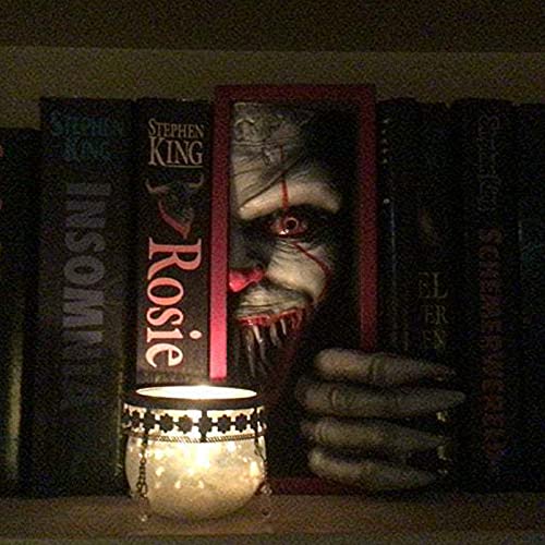 Sujetalibros decorativos, mirando en la estantería monstruo, sujetalibros personalizados, tablilla de terror de resina, realidad, traer atmósfera de terror para el hogar estantería oficina