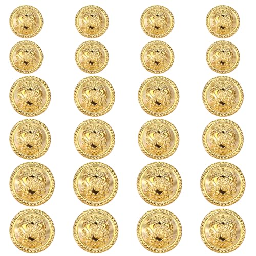 Lot De 8 Boutons Vintage En Métal Doré - Cœur Rouge Marbré - Environ 1,5 Cm - Réf 2607 - Occasion