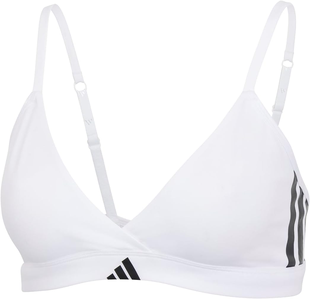 adidas Women's 3 Stripes Active Essentials Cotton Triangle Wrap Bralette