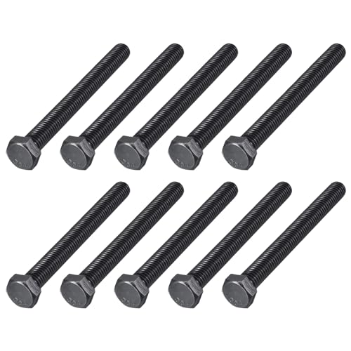 Image of METALLIXITY Hex Head Bolts (1 /2-13 x 5) 20Pcs, 304 Stainless Steel 18-8, Fully Threaded, External Hex Drive, Hex Head Screw Bolt, Black Oxide