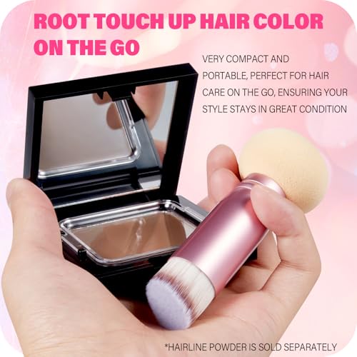 Pincel de maquiagem de cabelo de ponta dupla, pincel de pó de linha fina de precisão com ponta de es