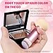 Dual-Ended Hair Makeup Brush - Precision Hairline Powder With Sponge Tip for Seamless Blending, Concealer, Root Touch Up, and Contour (Rose Pink, 3.5 Inch)