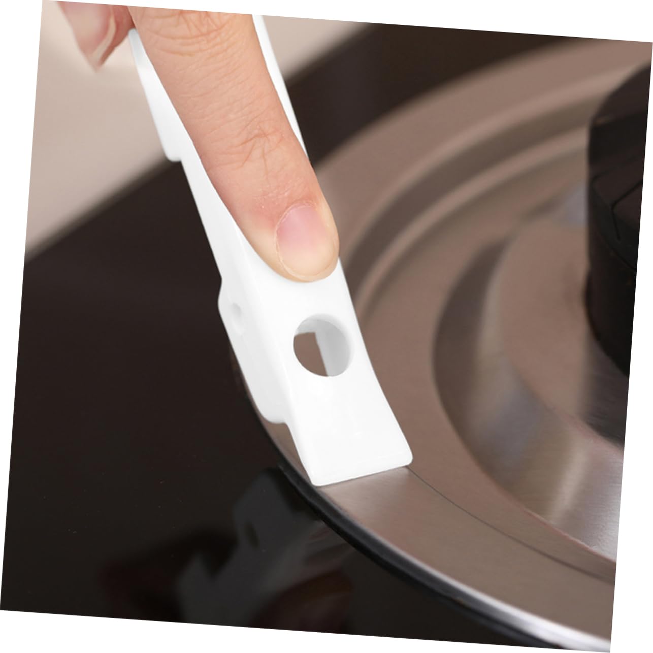 Ipetboom 3pcs Kitchen Scrub Brush for Gas Stove Utensils Ergonomic Crevice Cleaning Tool for Stubborn Dirt Tight Spaces for Sinks Countertops Convenient Handle Design