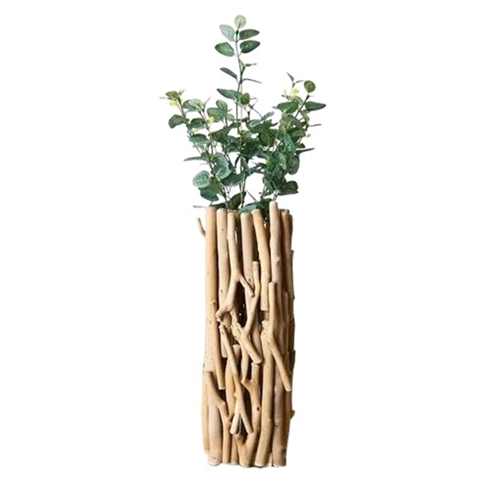 Geometric Vases Wood Geometric Vase Decoration Home Living Room Dining Bedroom Small Garden Flower Arrangement(Style01)