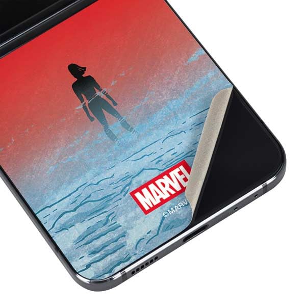 Skinit Decal Phone Skin Compatible with Galaxy Z Flip5 5G - Officially Licensed Marvel Black Widow No More Secrets Design