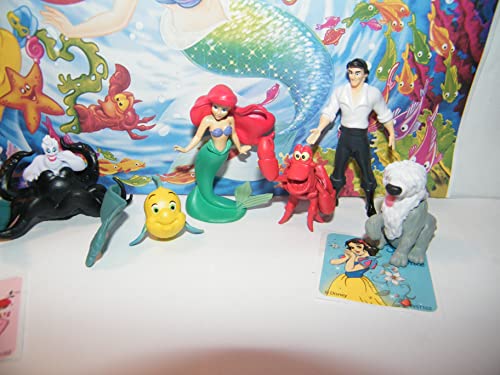 Happitoys Little Mermaid Movie Toy Figure Set Includes 10 Neat Figures And 2 Princess Stickers Featuring The Sea Witch, The Little Mermaid, The Prince And Much More! #TOP2