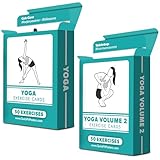 2 Pack Yoga Pose Exercise Cards Volume 1 & 2 - Yoga Positions and Workout Fitness Cards with Over 100 Poses - 2.5" x 3.5"