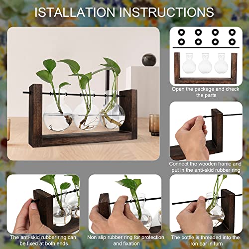 Vaso Decorativo Hidropônico De Vidro Terrário Planta 13x25cm
