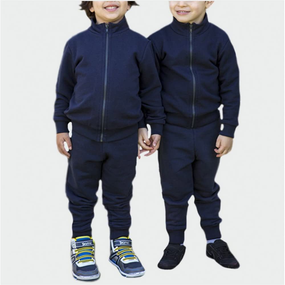 Sertex Tuta Scolastica E Tempo Libero Bambina Bambino Blu Polsini Alle Maniche E Caviglie Elasticizzata Egidio