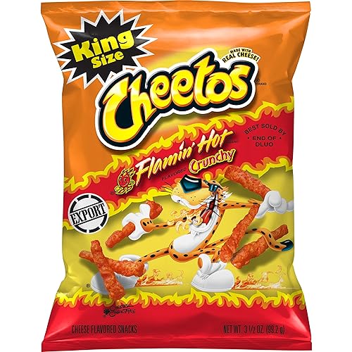 Image of Cheetos Flamin' Hot Crunchy Cheese Flavored, Hot, & Spicy Flavor Packed into Crunchy, Cheesy Snacks 99.2g (Product Of USA) From DECADENT