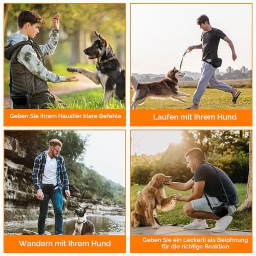 Aomig Leckerlibeutel Hund Hundeleckerli Trainingsklicker Gürtel Schwarz