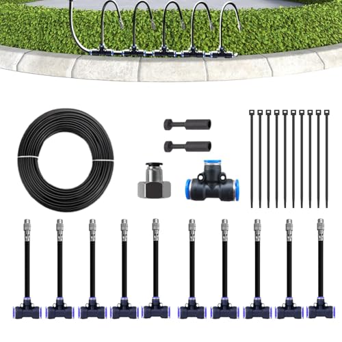 Kit de Riego por Goteo,de Aspersión Ajustable - Ajustable Ahorrador de Agua Solución Automática para Macetas Patio Parterres Balcón