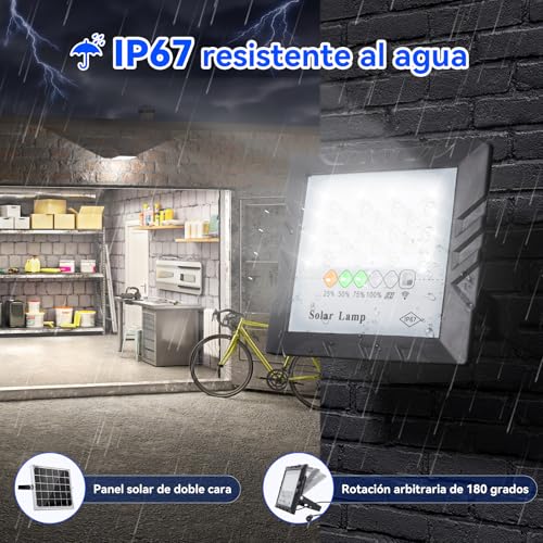 Farol LED solar para exterior 30 Imagen adicional