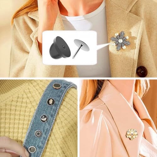 50 Pares Broche de Goma para Insignia, Pasadores de Goma para Solapa, Embrague de Mariposa con Pasador de Seguridad, para Broches, Solapas, Sombreros, Uniformes, Insignias, Alfileres de Corbata — view 7