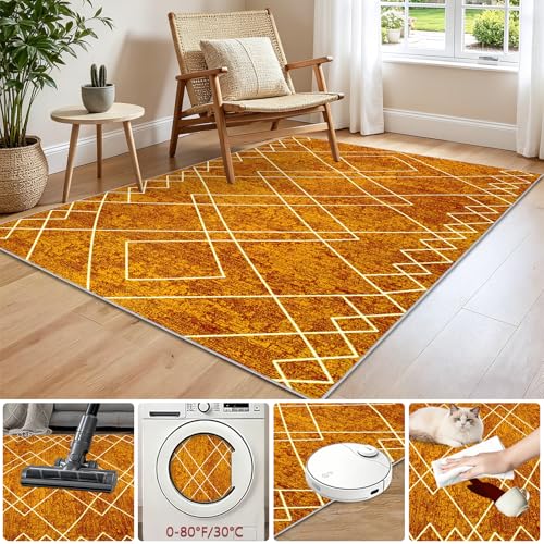 Tapis lavable en machine grand format antidérapant style moderne - 8