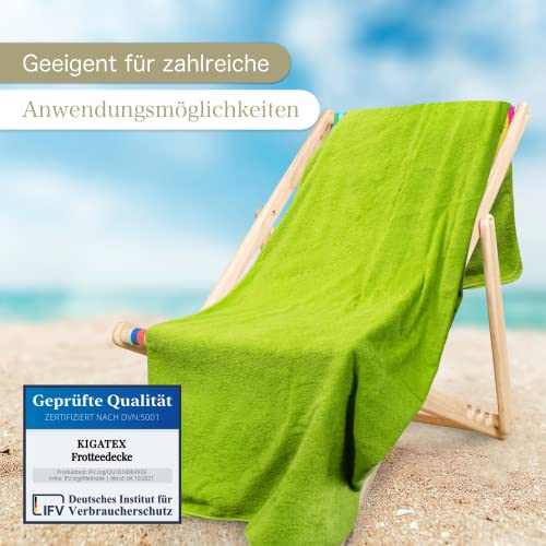 KiGATEX Frotteedecke Sommerdecke softig weich 100% Baumwolle 150x200 cm Öko-Tex Zertifiziert (Kirsche)