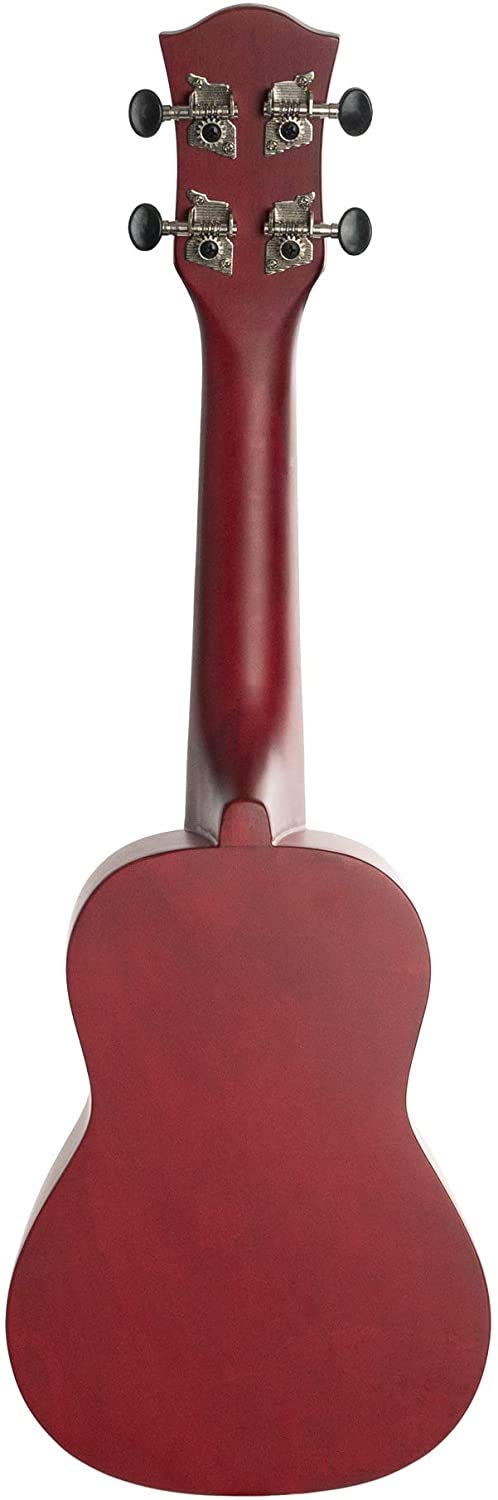 Soprano Ukulele Linden Red Set (incl. incl. 4 languages Method (DE/EN/FR/ES), Bag unpadded, 3 Picks, Tuner) **