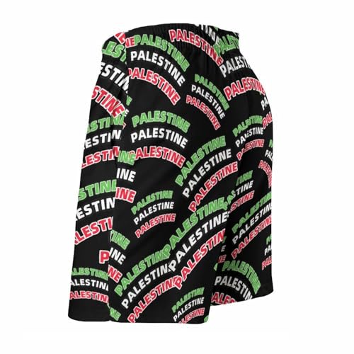 Palestine Mens Swim Trunks Quick Dry Beach Swimming Shorts with Mesh Lining and Pockets 5