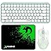 Price comparison product image Bluetooth Keyboard and Mouse Combo,84 Keys Wireless Keyboard and 7 Color Backlit Wired Mouse,Compact Lightweight,Retro Style,Matte Texture,Up to 2500 DPI,Programmable.for Home and Office(Green)
