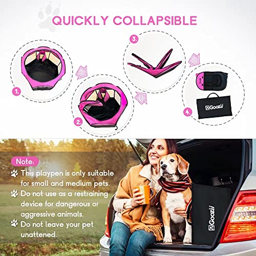 Goozii GZ22-0002 Pet Cat Playpen For Indoor Cats Enclosed, Portable Foldable Dog Playpen Outdoor Tent Crate Cage With Zipper Top Cover Door For Kitten Puppy Outside Rv Car Camper thumb #5