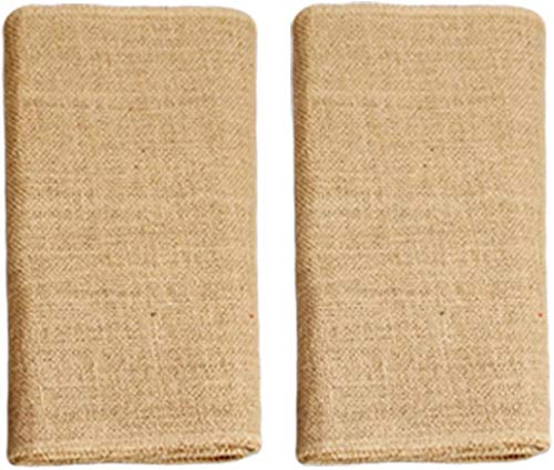 SKEMIX 2 Pack Burplap Table Runners,12 X 108 Inches,Natural Jute Hessian Table Runner,Perfect For Rustic Party & Events