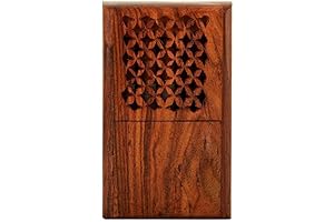 Handcrafted Wooden Cigarette Case With Exquisite Jali Carving