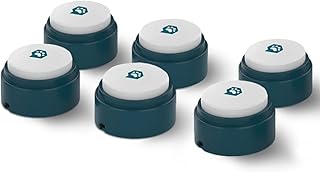 FluentPet Classic Sound Buttons - Set of 6 Recordable Buttons for Dogs and Cats - Customizable Cat/Dog Buttons for Communication - Compact Easy-to-Press Design - Gift Fits All HexTiles Sound Boards