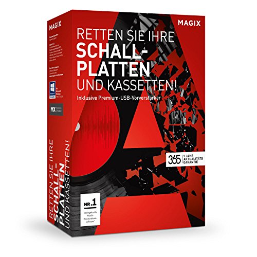 Preisvergleich Produktbild MAGIX Retten Sie Ihre Schallplatten & Kassetten! Version 2017 Aufnehmen. Digitalisieren. Optimieren. Software und Hardware!