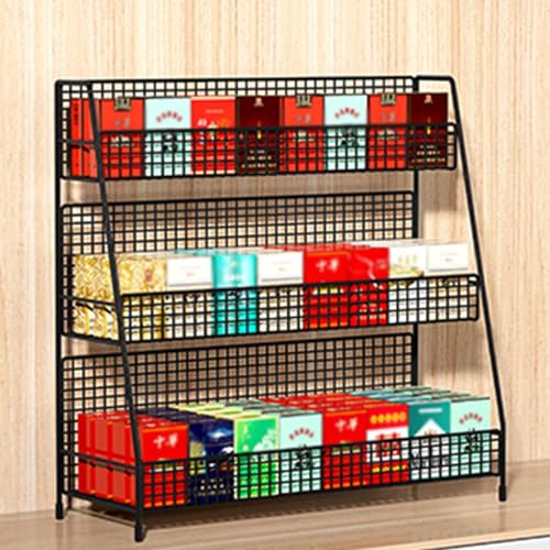 Vitrina para supermercados y estante para cigarrillos de 2 niveles organizado