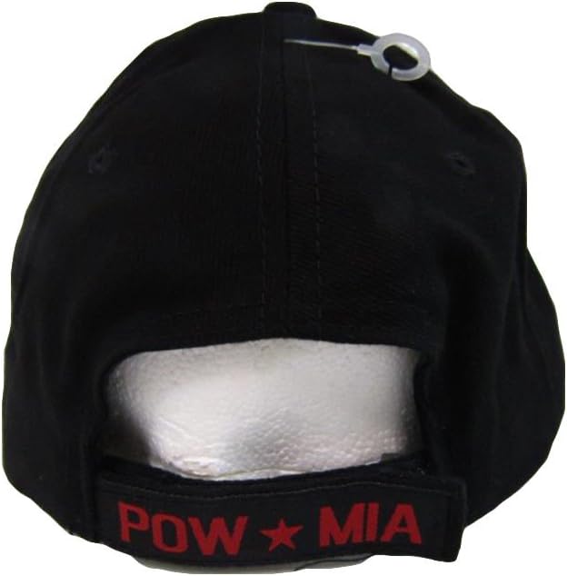 POWMIA POW MIA Red Black Bring Them Home or Send Us Back Embroidred Hat Cap & USA Flag 3x5 Super Polyester Nylon Flag 3'x5' House Banner Grommets Double Stitched Premium Quality