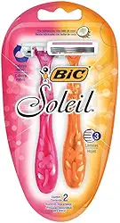 BIC Aparelho De Depilar Soleil Rosa E Laranja 2 Unidades 929994 Dupla Fita Lubrificante Com Leite De Coco