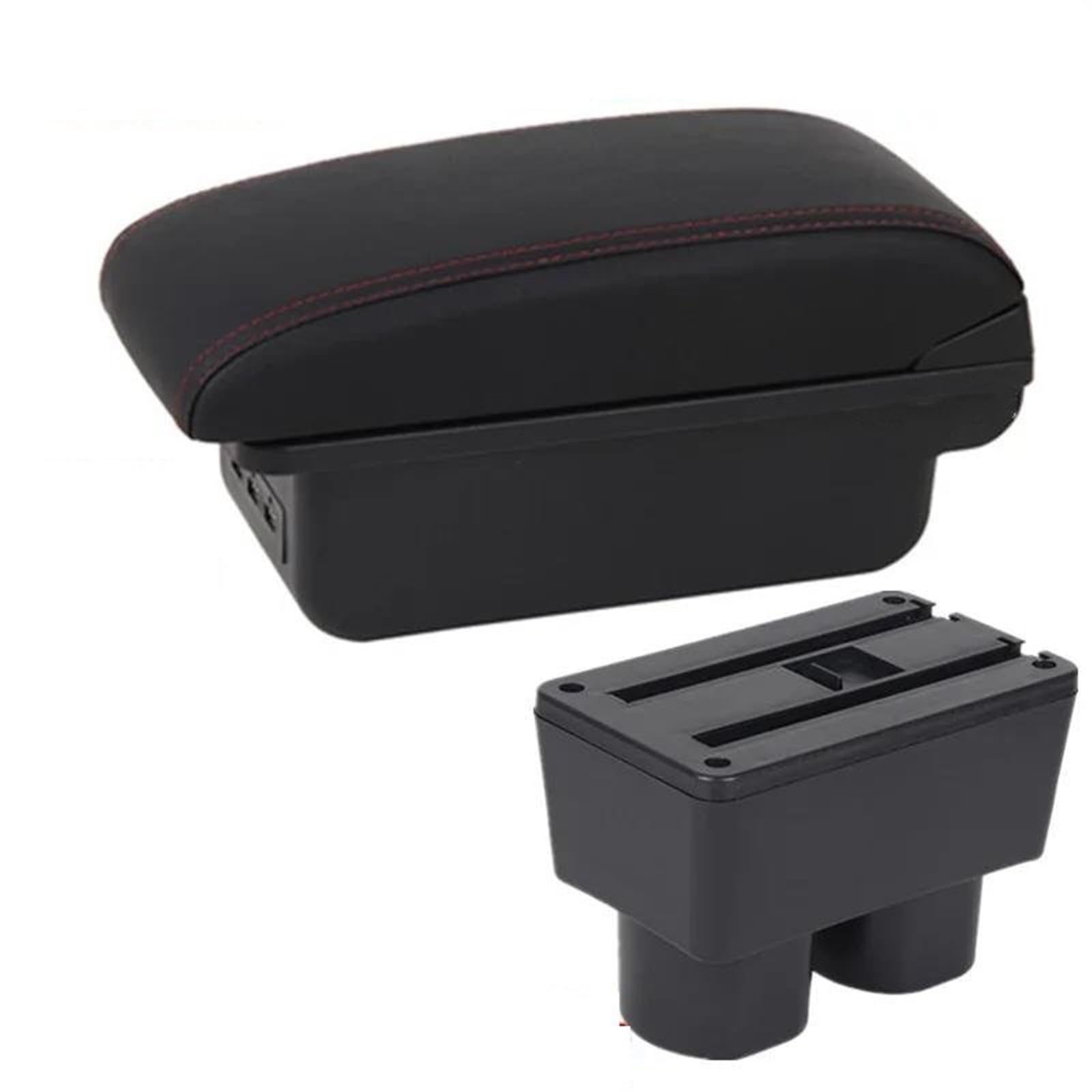 Ysdsls B Red Line 3Usb Auto Interior Parts Armrest Box For Figo Car Retrofit Storage With Usb