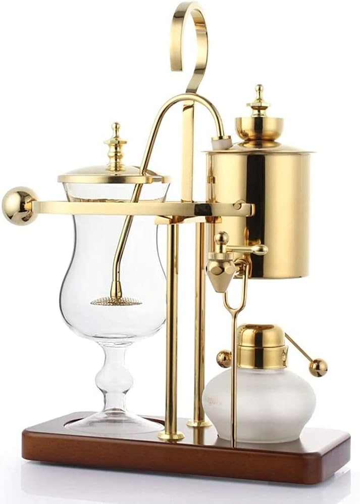 Cafetera Manual de Vidrio con Base de Madera y Filtro Incluido