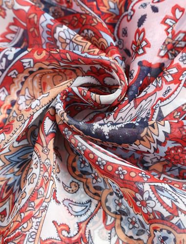 Image of ZAFUL Boho Beach Cover Ups for Women Sarong Coverups Sheer Bikini Chiffon Wraps Skirts for Swimwear