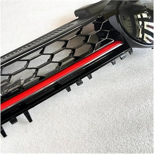 Parrilla delantera de nido de abeja para Golf 7 MK7 2014-2017 con doble puente rojo