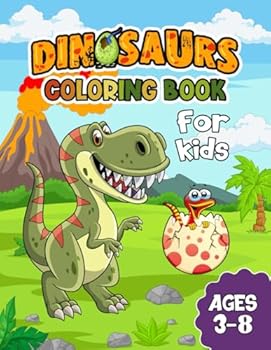 Paperback Dinosaurs Coloring Book For Kids Ages 3-8: A Colorful Journey for Young Explorers Book