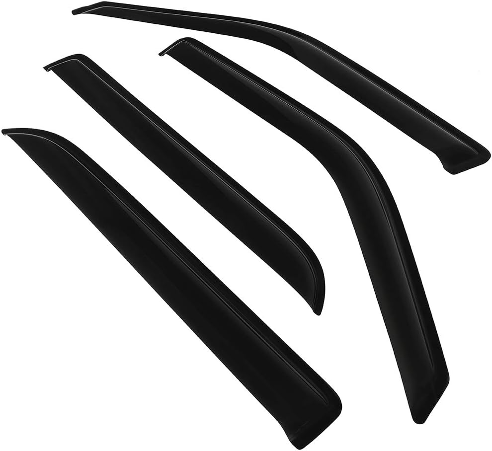 OCPTY Window Visors Fits for 1997-2017 For Ford Expedition Tape-on Rain Guards Side Window Deflectors 4 Pieces(2pcs for front doors and 2pcs for rear doors)