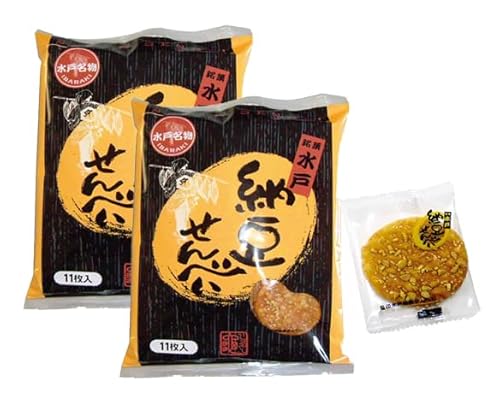 【2個セット】亀印製菓 水戸納豆せんべい 11枚入 茨城銘菓 お土産