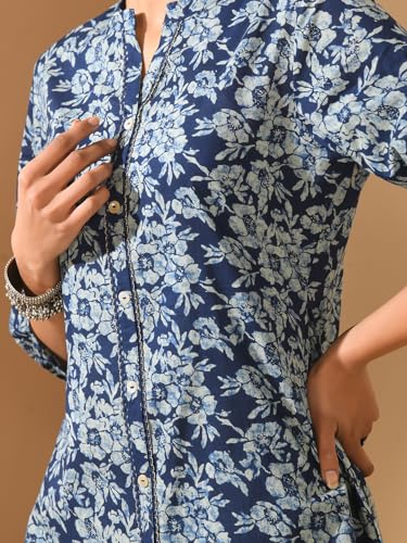 Image of Meesan Women's Casual Ethnic 3 /4 Sleeve Printed Tunic