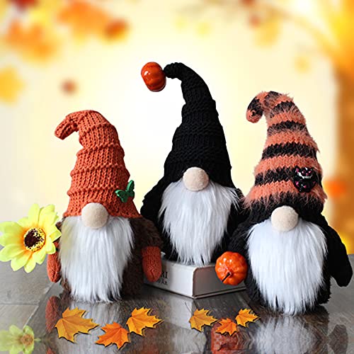 ERSTUME Thanksgiving Christmas Gnome 3 Packs Scandinavian Santa Ornaments Handmade Scandinavian Style Elf Home Decoration Ornaments