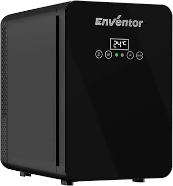 Enventor Minikoelkast 10L, 12 blikjes, 220V/12V, draagbare minikoelkast, koeler en warmer met LCD-temperatuurdisplay, voor Enventor Minikoelkast 10L, 12 blikjes, 220V/12V, draagbare minikoelkast, koeler en warmer met LCD-temperatuurdisplay, voor