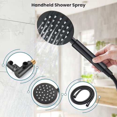 Système de douche haute pression jet pluie avec mitigeur mural