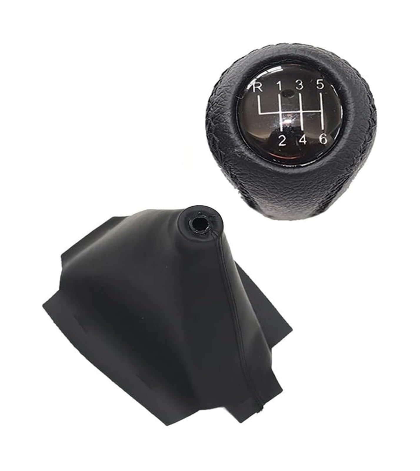 Qmtvfsrh 6 Speed Set Black Car Gear Shift Knob Lever Gaitor Boot For Mazda 6 Ii Gh 2007 2008 2009 2010 2011 2012