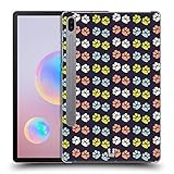 Head Case Designs Retro Pfoten Harte Rueckseiten Handyhülle Hülle Huelle und Passende Designer Hintergrundbilder kompatibel mit Samsung Galaxy Tab S6 (2019)